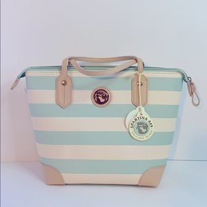 Spartina 449 Sea Foam Stripe Lunch Bag Tote